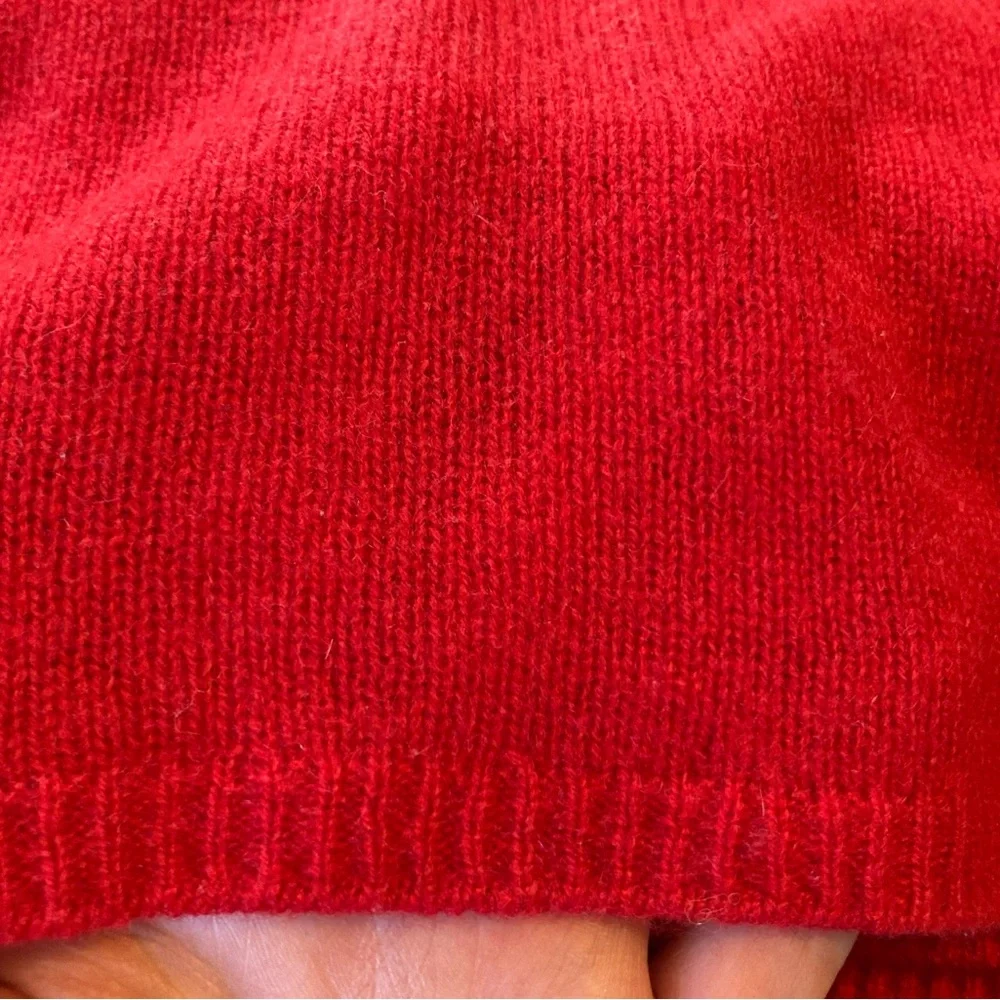 100% Cashmere Sweater By Ellen Tracy Vibrant Red Size Small Lightweight Soft - Picture 5 of 5